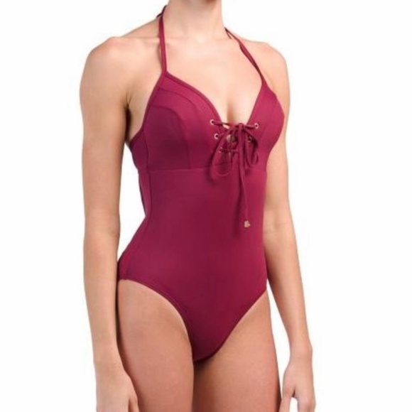 mauve swimsuit